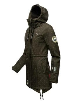 Marikoo Zimtzicke - Parka - Dark Olive W Print -The lion company 044f8fce4bb54dceb216ac38a329e0fc