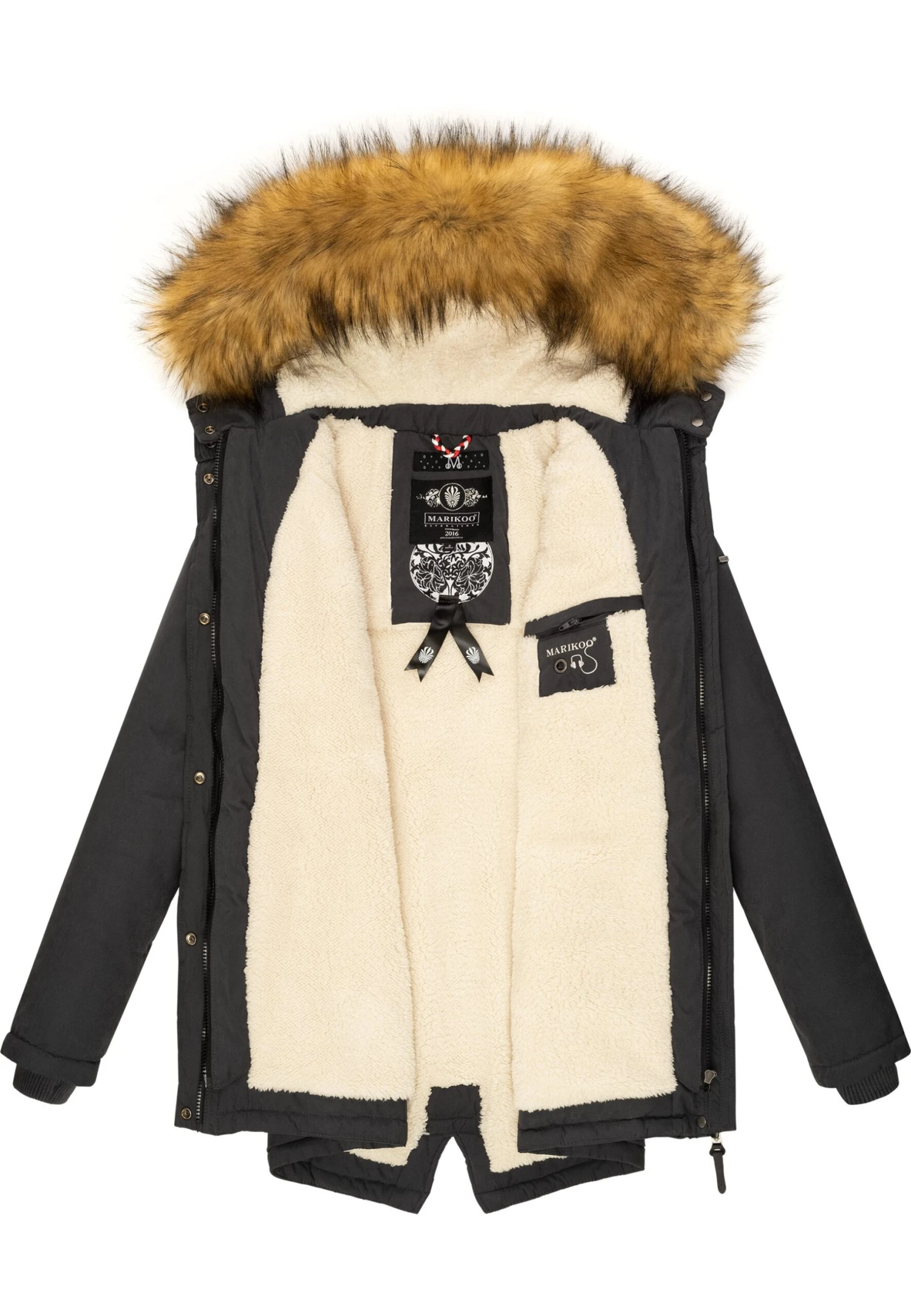 Marikoo Abrigo De Invierno - Anthracite 6 Marikoo Abrigo De Invierno - Anthracite - Imagen 4