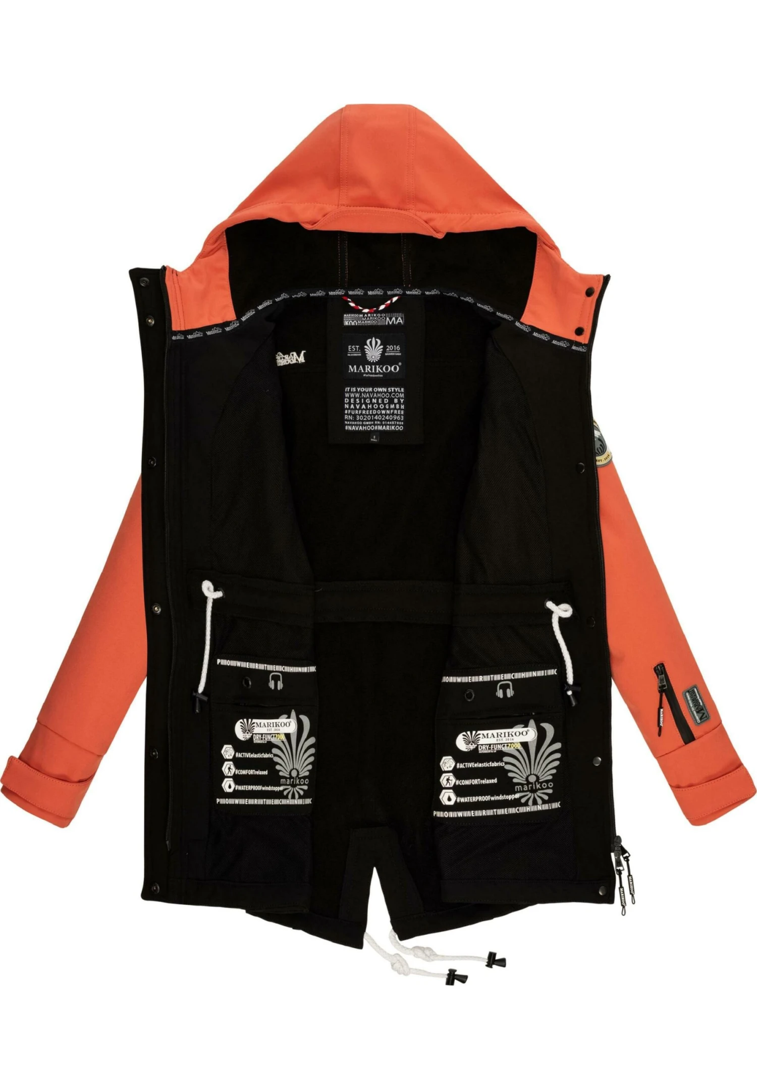 Marikoo Zimtzicke - Parka - Black Coral 6 Marikoo Zimtzicke - Parka - Black Coral - Imagen 4