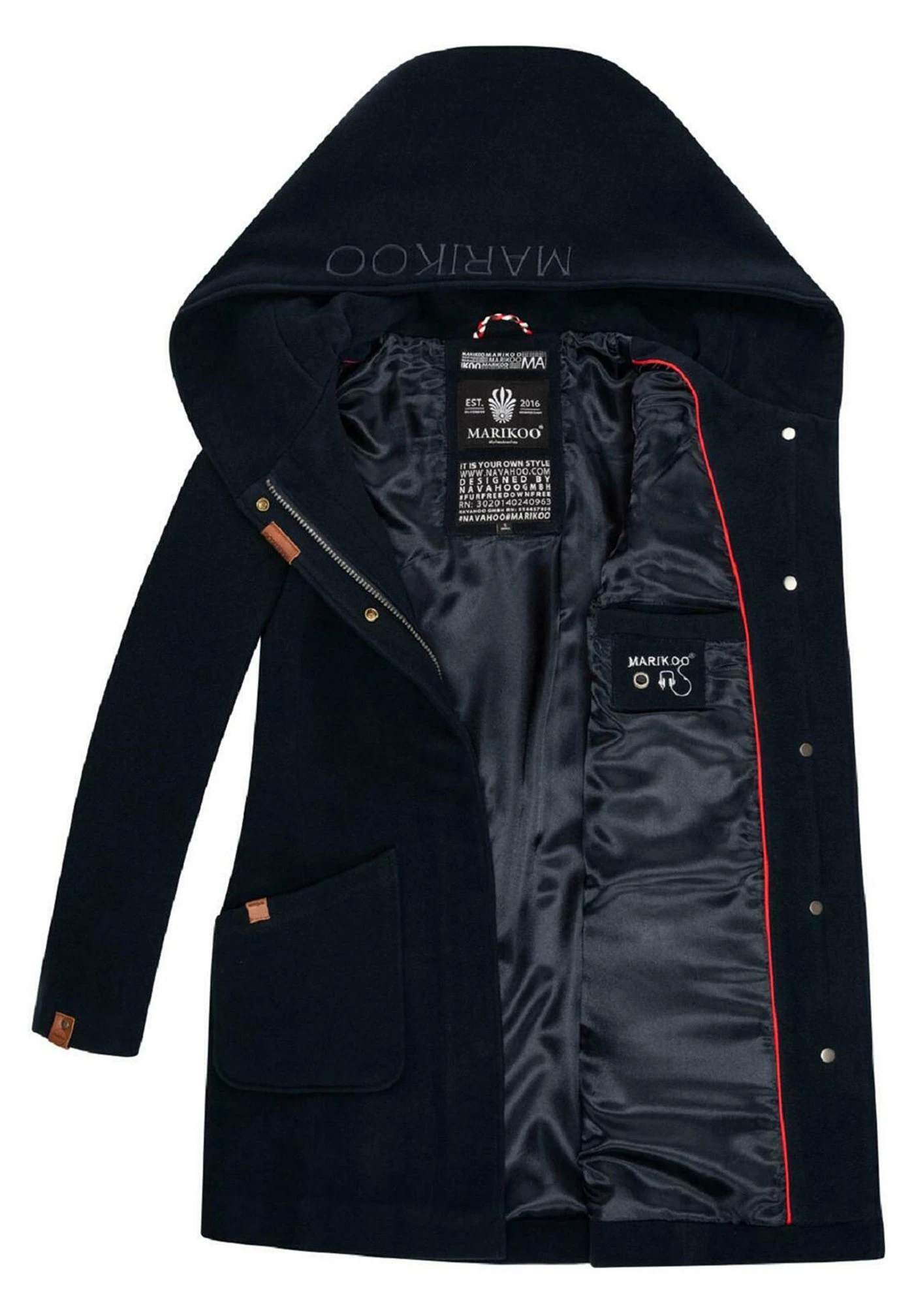 Marikoo Abrigo De Invierno - Dark Navy 10 Marikoo Abrigo De Invierno - Dark Navy - Imagen 8