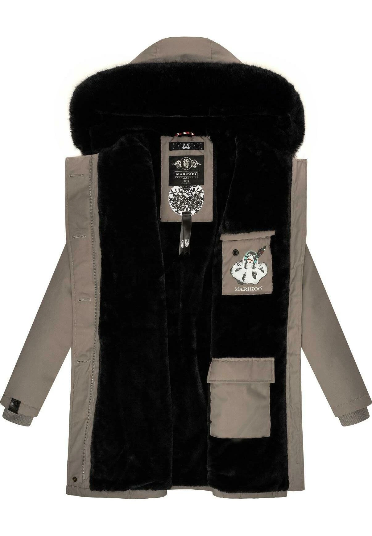 Marikoo Karambaa - Abrigo De Invierno - Grey 4 Marikoo Karambaa - Abrigo De Invierno - Grey - Imagen 2