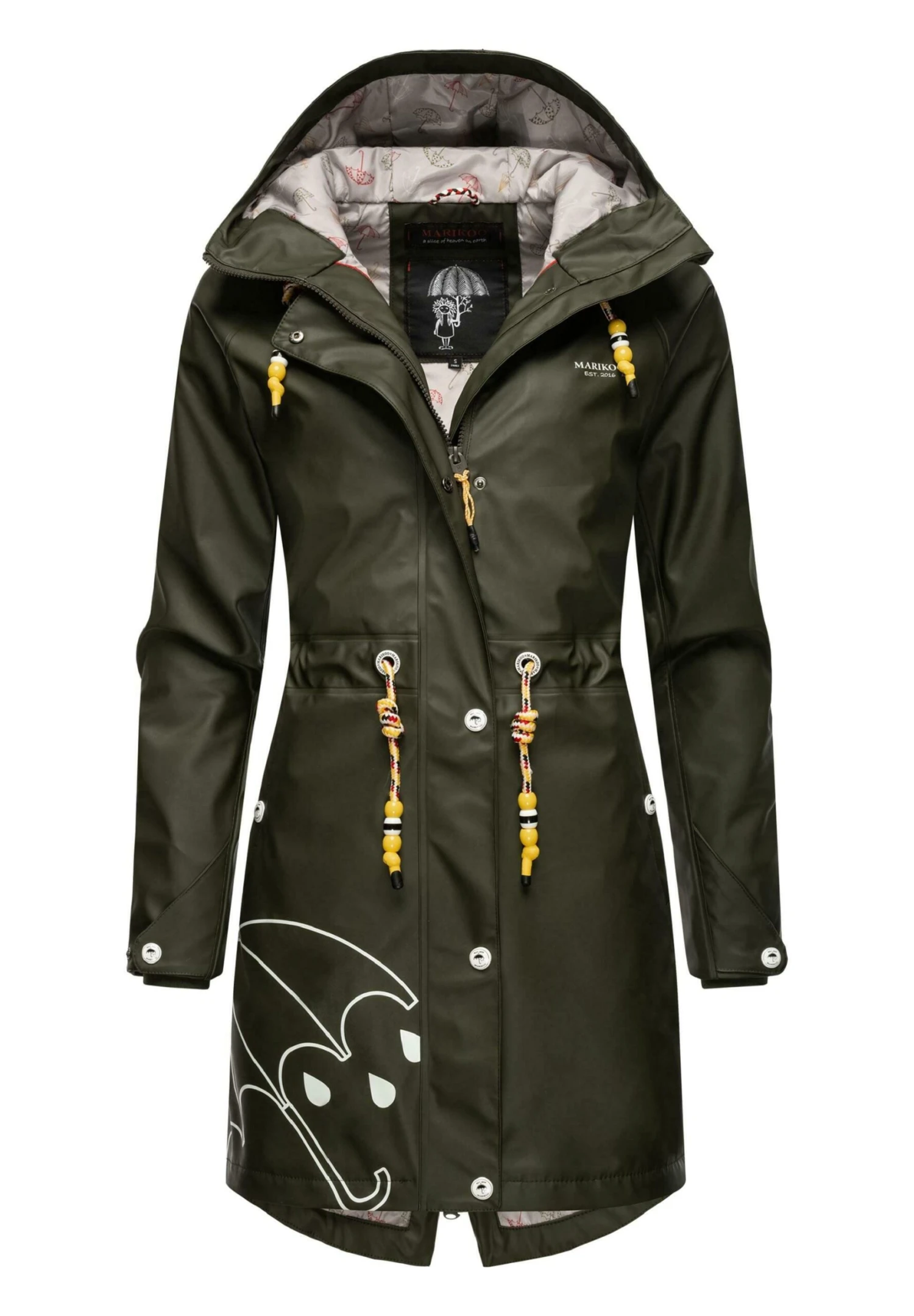 Marikoo Dancing Umbrella - Impermeable - Dark Olive 7 Marikoo Dancing Umbrella - Impermeable - Dark Olive - Imagen 5