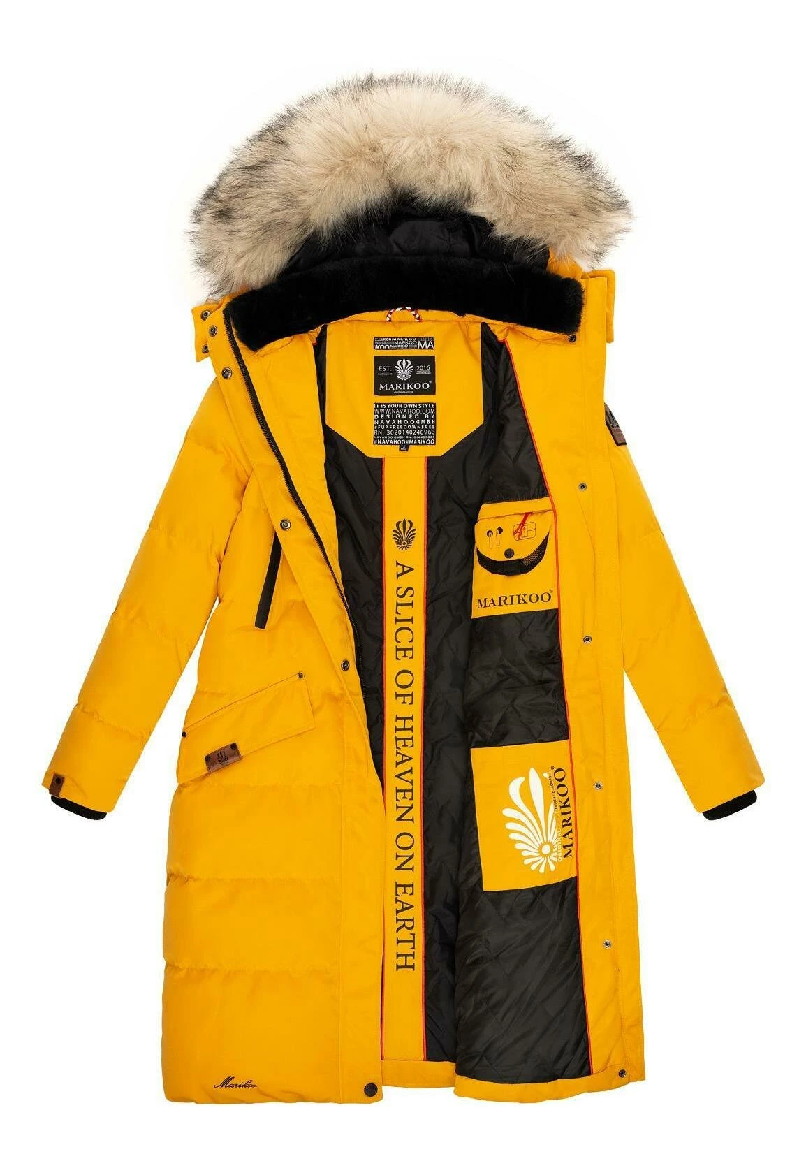 Marikoo Abrigo De Invierno - Dark Yellow 7 Marikoo Abrigo De Invierno - Dark Yellow - Imagen 5