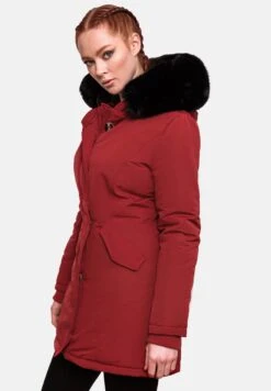 Marikoo Karmaa - Abrigo De Invierno - Blood Red With Black Fur -The lion company fe015afe0ac54cdba7fbee49f4215729